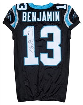 2016 Kelvin Benjamin Game Used & Signed Carolina Panthers Black Jersey (Panthers COA & JSA)